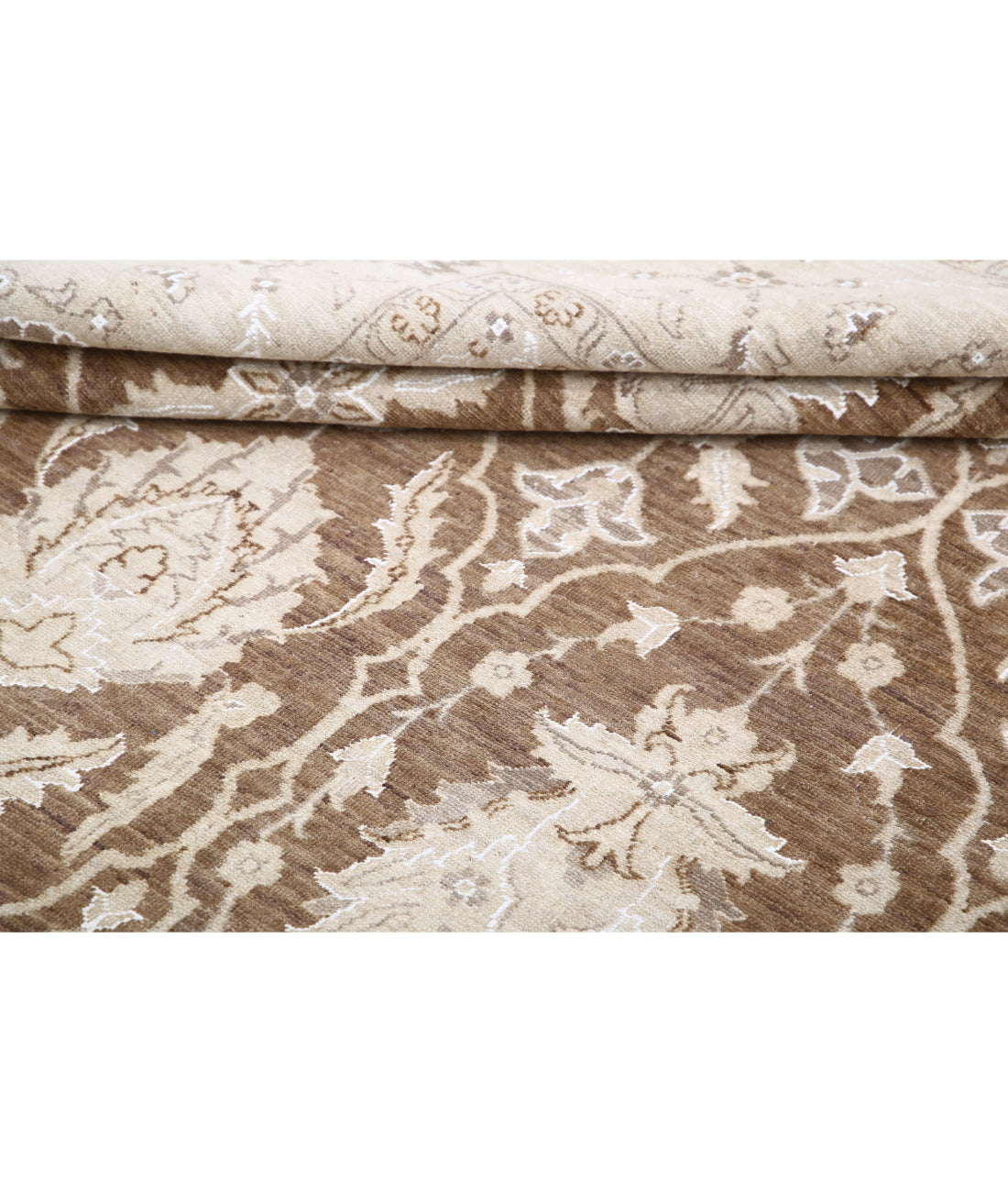 Hand Knotted Serenity Wool Rug - 8'9'' x 12'0'' 8'9'' x 12'0'' (263 X 360) / Brown / Ivory