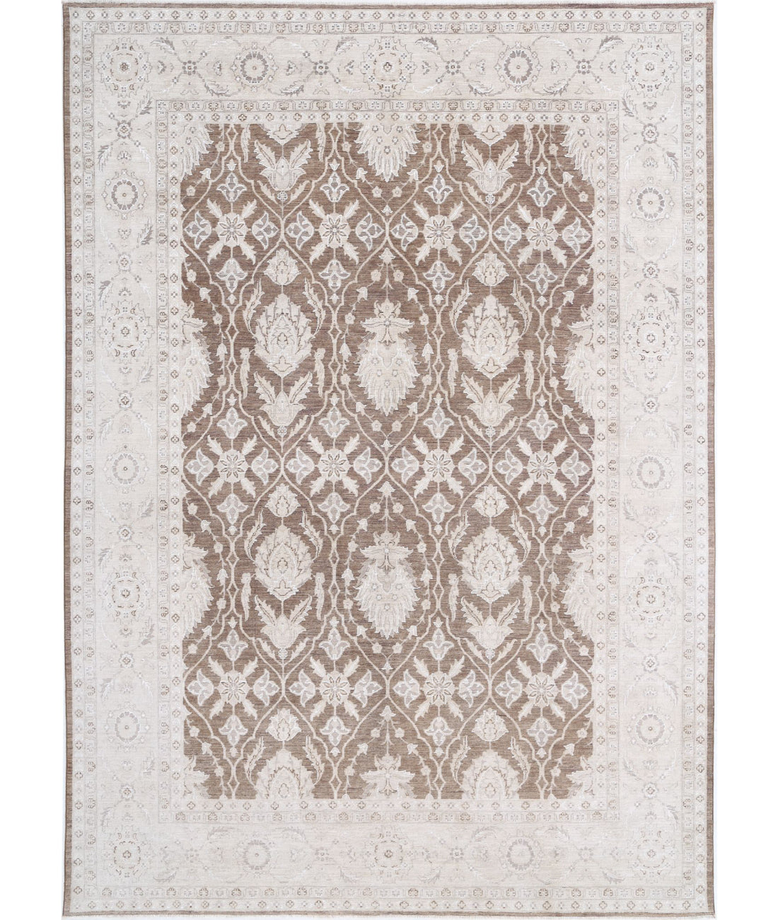 Hand Knotted Serenity Wool Rug - 8&#39;9&#39;&#39; x 12&#39;0&#39;&#39; 8&#39;9&#39;&#39; x 12&#39;0&#39;&#39; (263 X 360) / Brown / Ivory