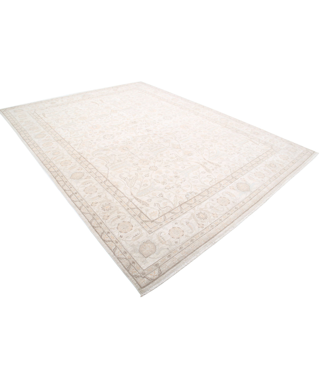 Hand Knotted Serenity Wool Rug - 9'1'' x 12'0'' 9'1'' x 12'0'' (273 X 360) / Ivory / Taupe