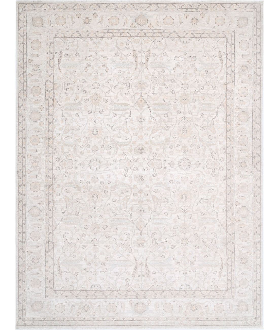 Hand Knotted Serenity Wool Rug - 9'1'' x 12'0'' 9'1'' x 12'0'' (273 X 360) / Ivory / Taupe