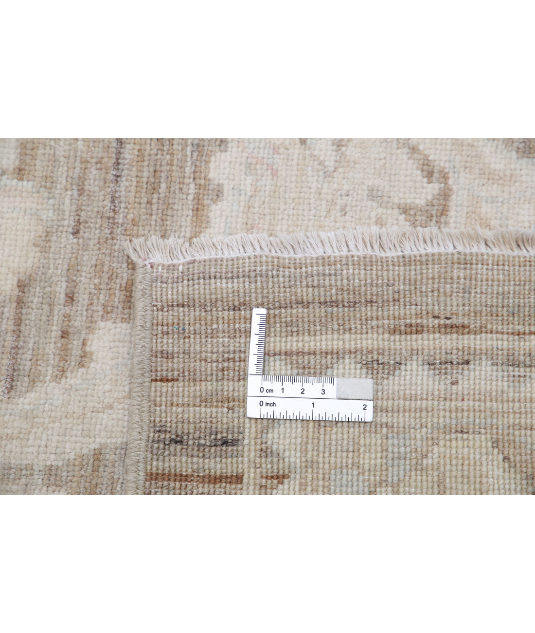 Hand Knotted Serenity Wool Rug - 11'9'' x 14'9'' 11'9'' x 14'9'' (353 X 443) / Brown / Ivory