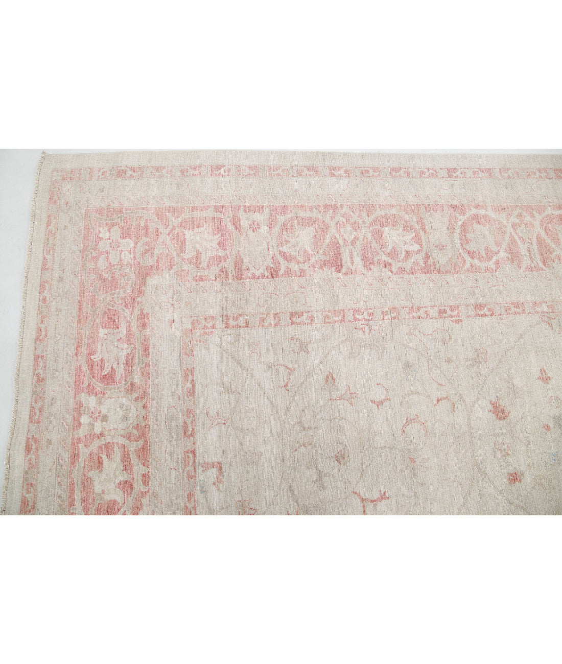 Hand Knotted Serenity Wool Rug - 13'2'' x 19'7'' 13'2'' x 19'7'' (395 X 588) / Ivory / Rust