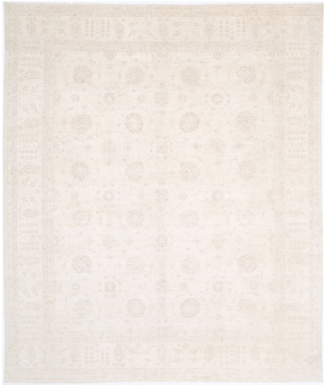 Hand Knotted Serenity Wool Rug - 11'10'' x 14'3'' 11'10'' x 14'3'' (355 X 428) / Ivory / Ivory