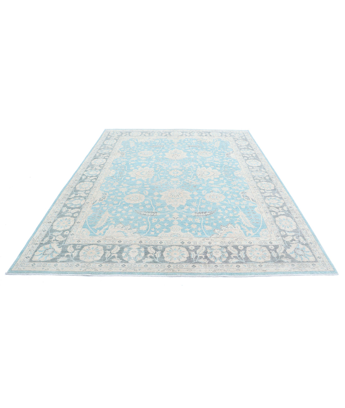 Hand Knotted Serenity Wool Rug - 7'11'' x 9'7'' 7'11'' x 9'7'' (238 X 288) / Blue / Grey