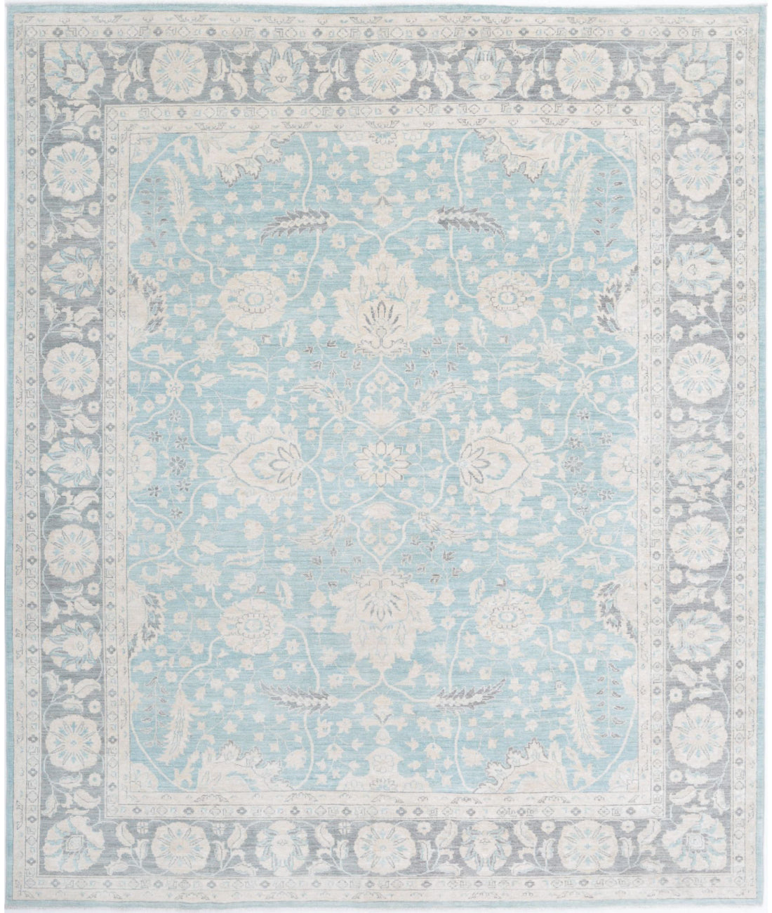 Hand Knotted Serenity Wool Rug - 7&#39;11&#39;&#39; x 9&#39;7&#39;&#39; 7&#39;11&#39;&#39; x 9&#39;7&#39;&#39; (238 X 288) / Blue / Grey