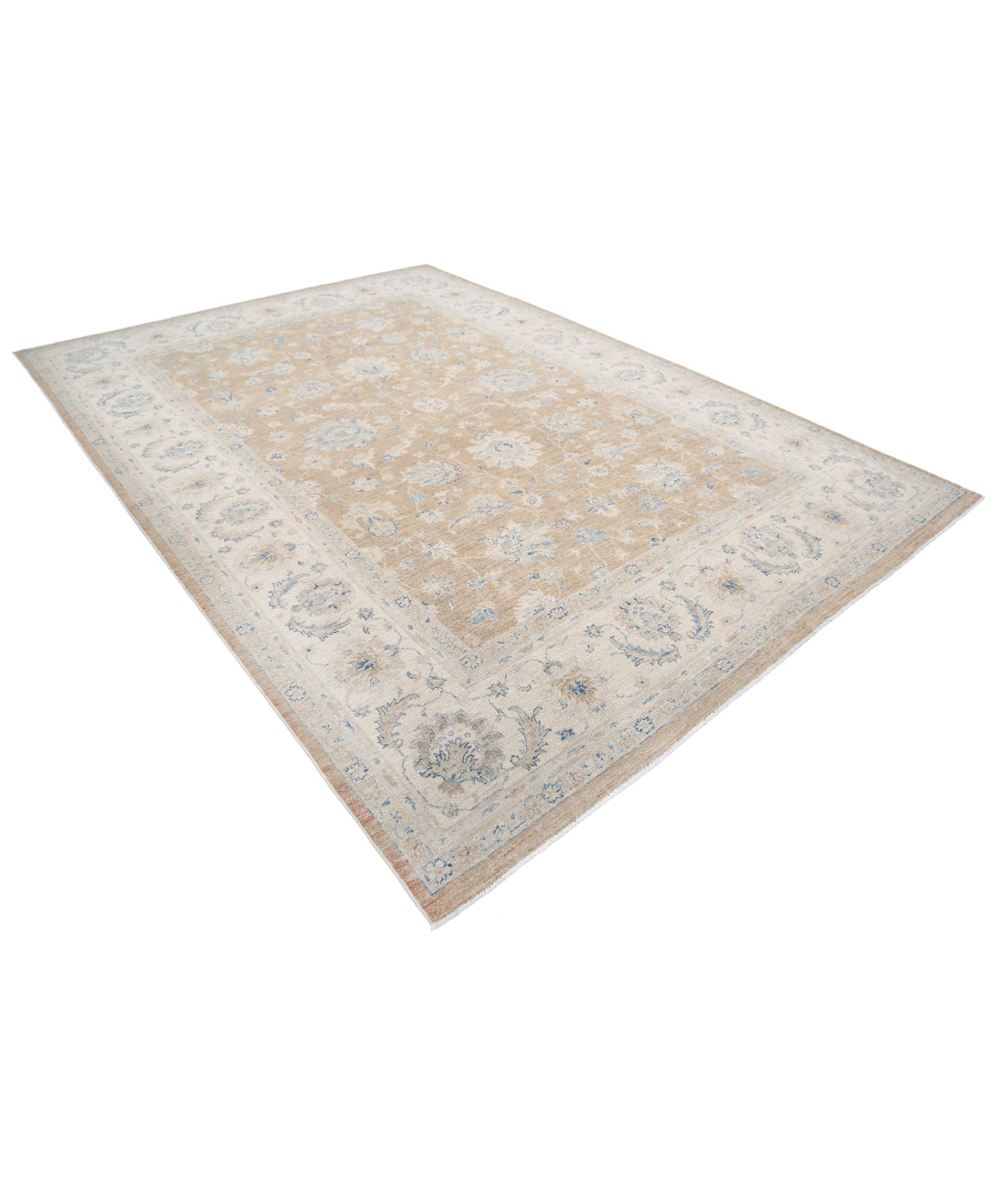 Hand Knotted Serenity Wool Rug - 8'0'' x 11'4'' 8'0'' x 11'4'' (240 X 340) / Brown / Ivory