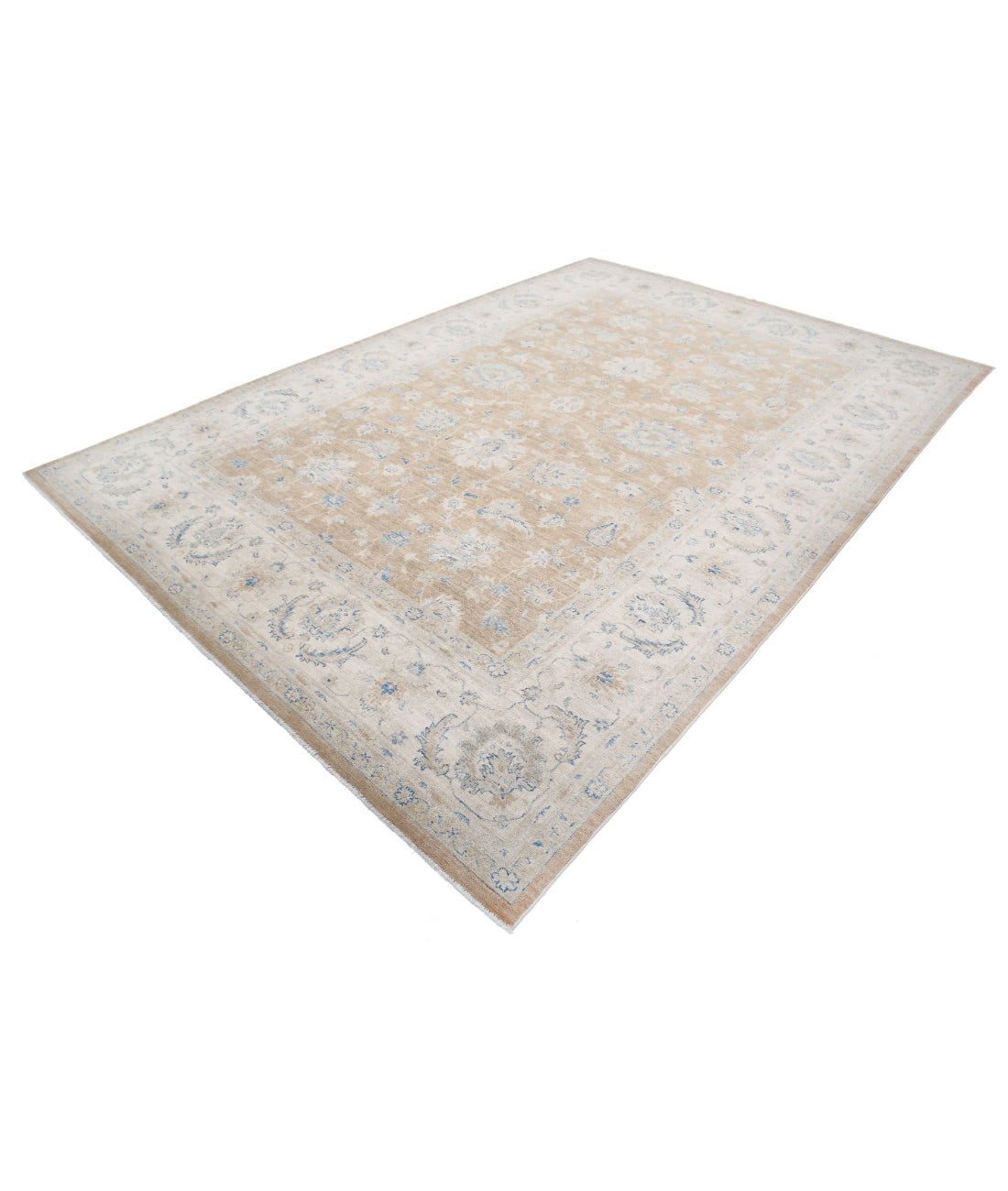 Hand Knotted Serenity Wool Rug - 8'0'' x 11'4'' 8'0'' x 11'4'' (240 X 340) / Brown / Ivory