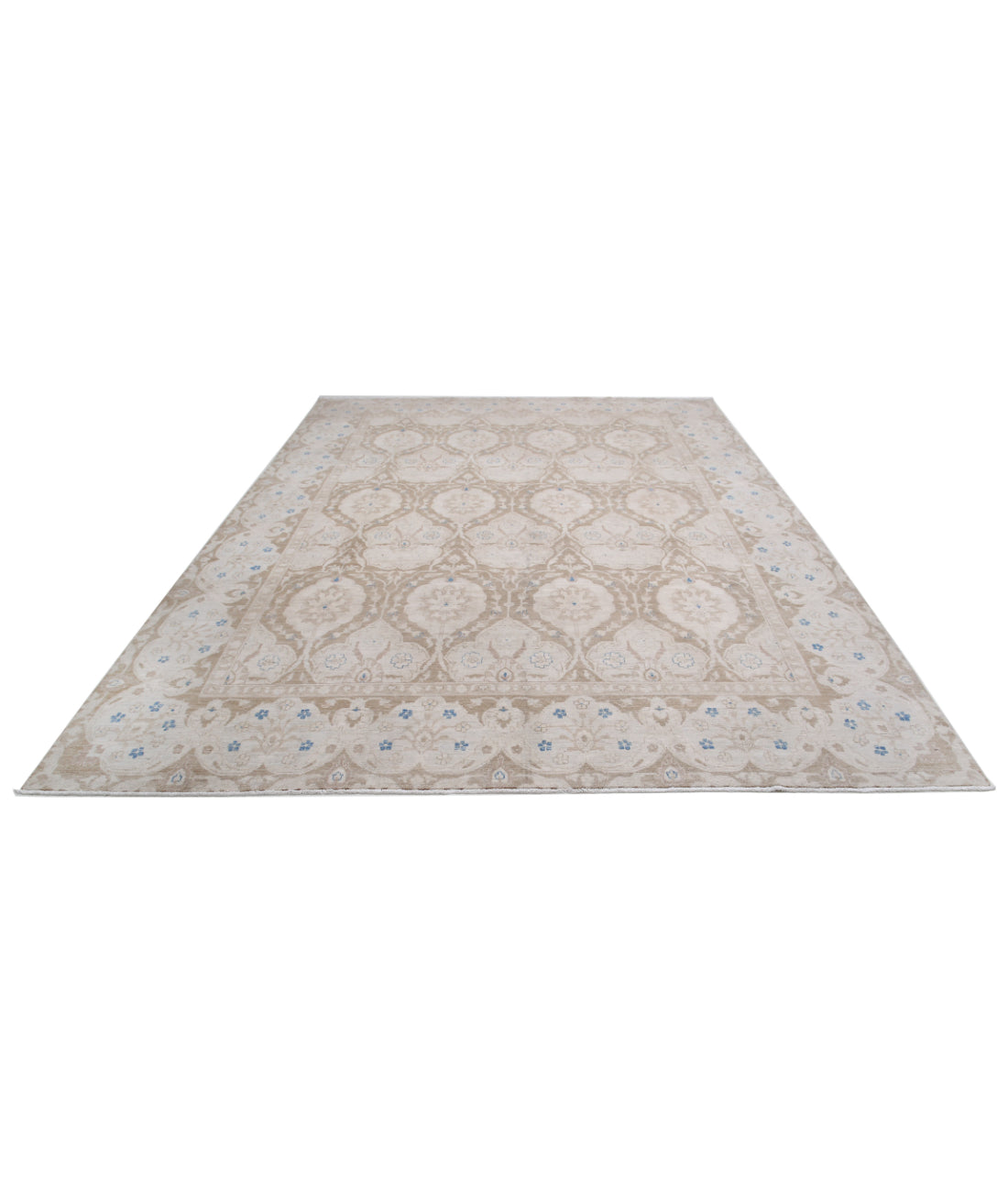 Hand Knotted Serenity Wool Rug - 8'10'' x 11'7'' 8'10'' x 11'7'' (265 X 348) / Brown / Ivory