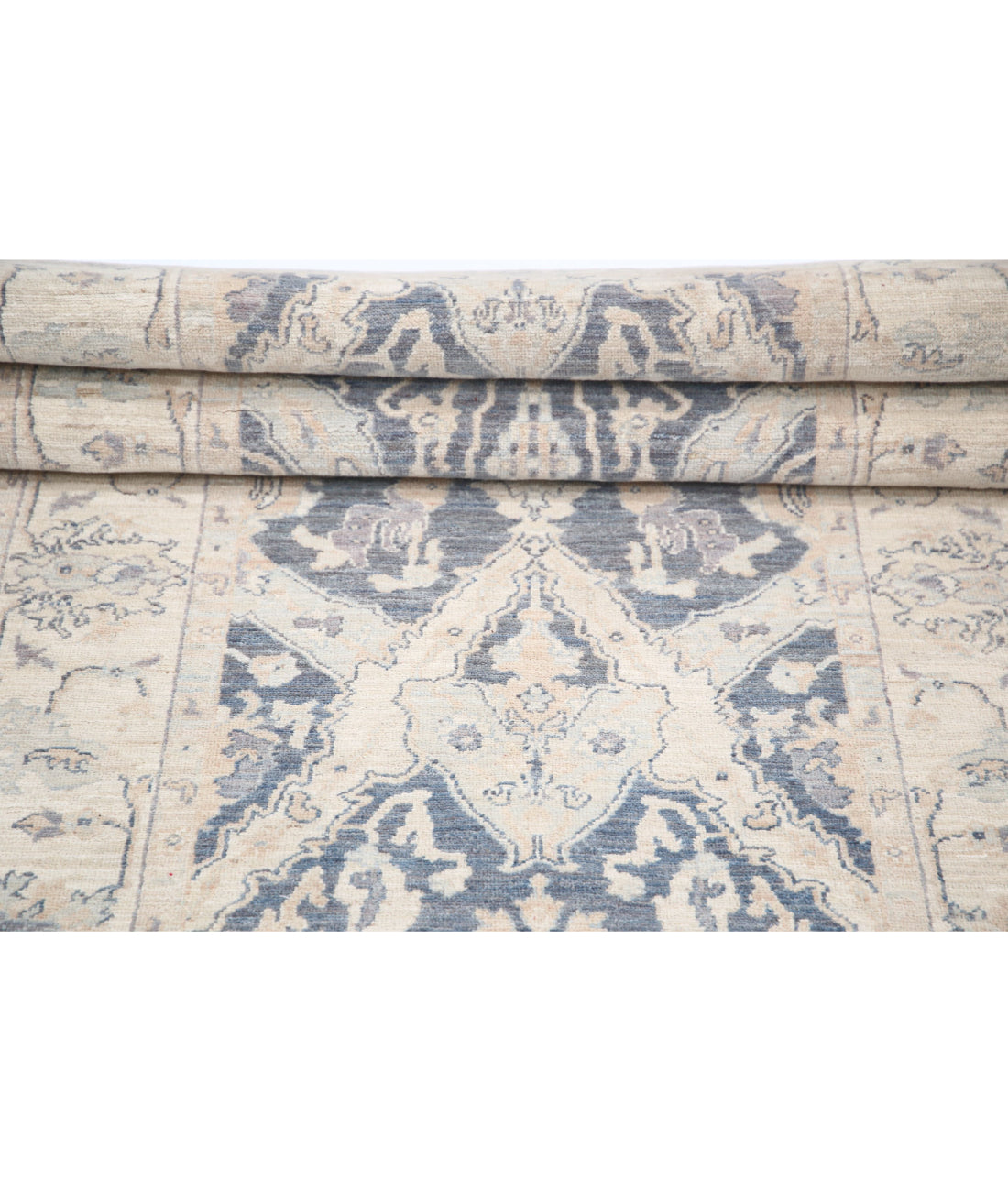 Hand Knotted Serenity Wool Rug - 3'3'' x 25'10'' 3'3'' x 25'10'' (98 X 775) / Grey / Ivory