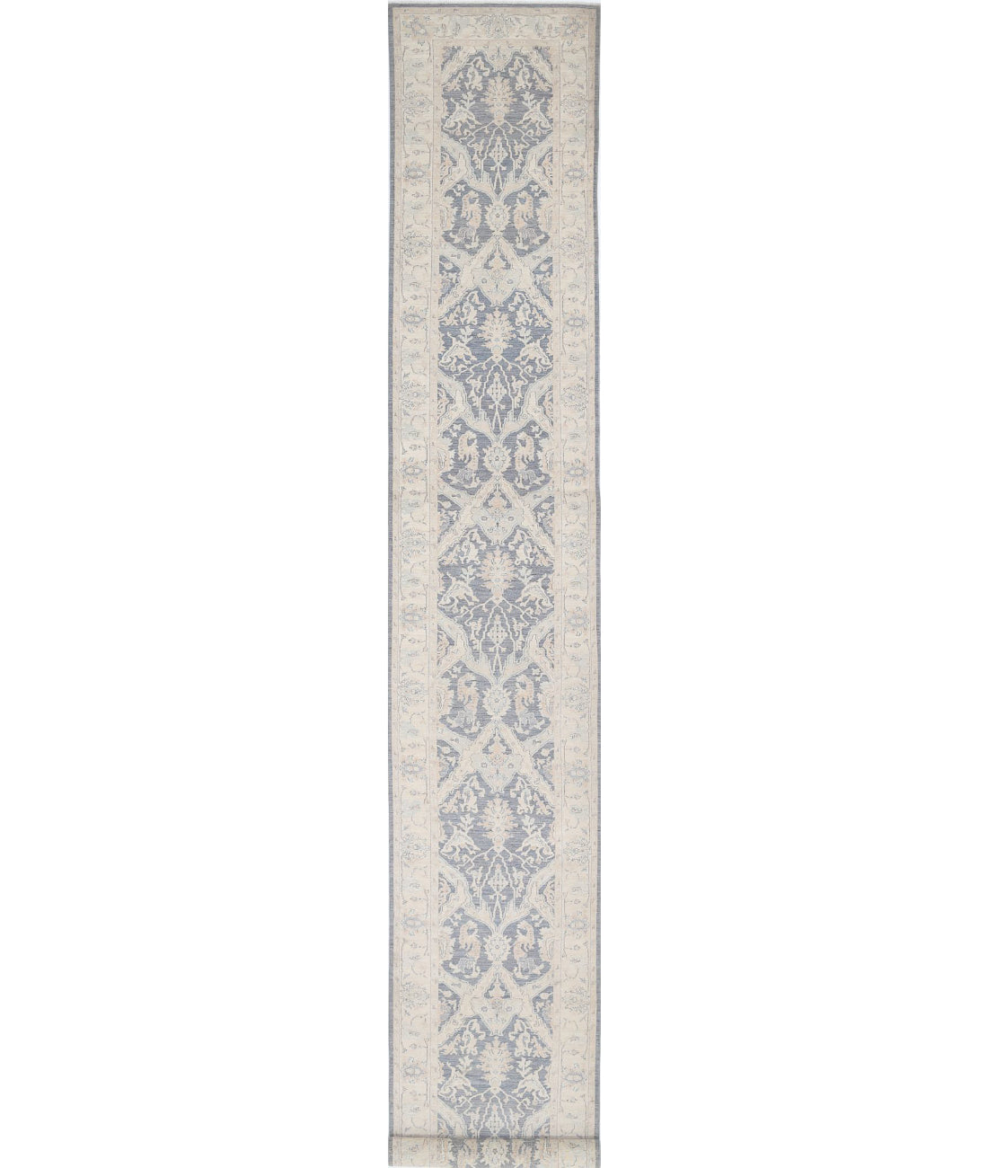 Hand Knotted Serenity Wool Rug - 3&#39;3&#39;&#39; x 25&#39;10&#39;&#39; 3&#39;3&#39;&#39; x 25&#39;10&#39;&#39; (98 X 775) / Grey / Ivory