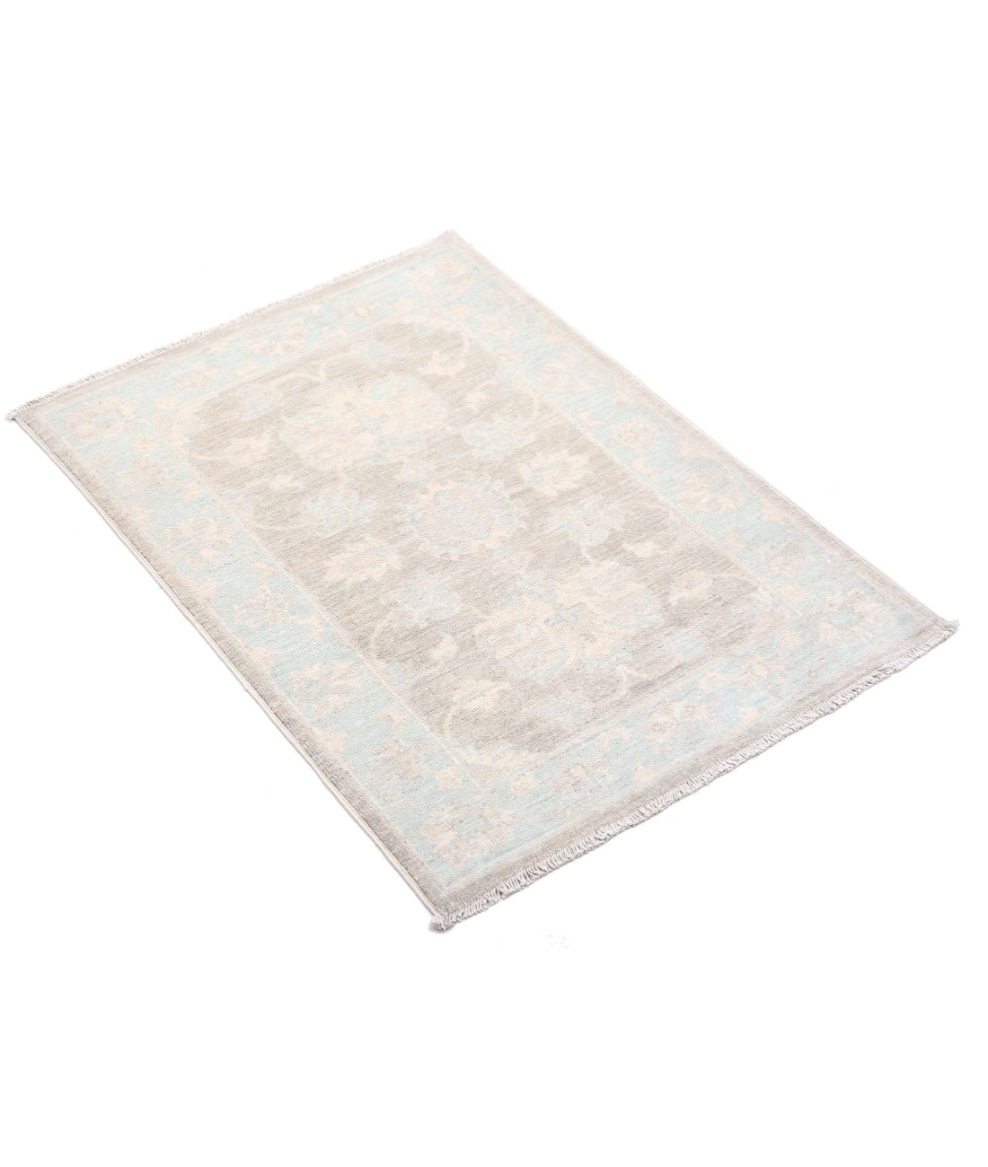 Hand Knotted Serenity Wool Rug - 2'0'' x 2'10'' 2'0'' x 2'10'' (60 X 85) / Brown / Blue