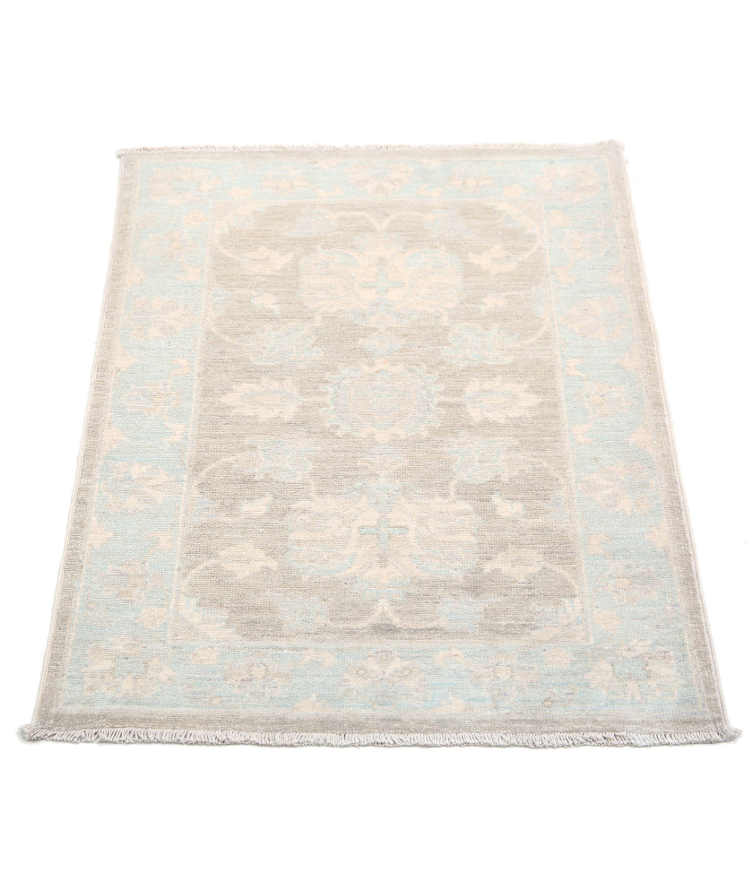 Hand Knotted Serenity Wool Rug - 2'0'' x 2'10'' 2'0'' x 2'10'' (60 X 85) / Brown / Blue