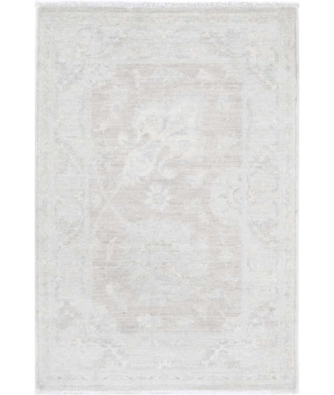 Hand Knotted Serenity Wool Rug - 2&#39;0&#39;&#39; x 3&#39;1&#39;&#39; 2&#39;0&#39;&#39; x 3&#39;1&#39;&#39; (60 X 93) / Brown / Ivory