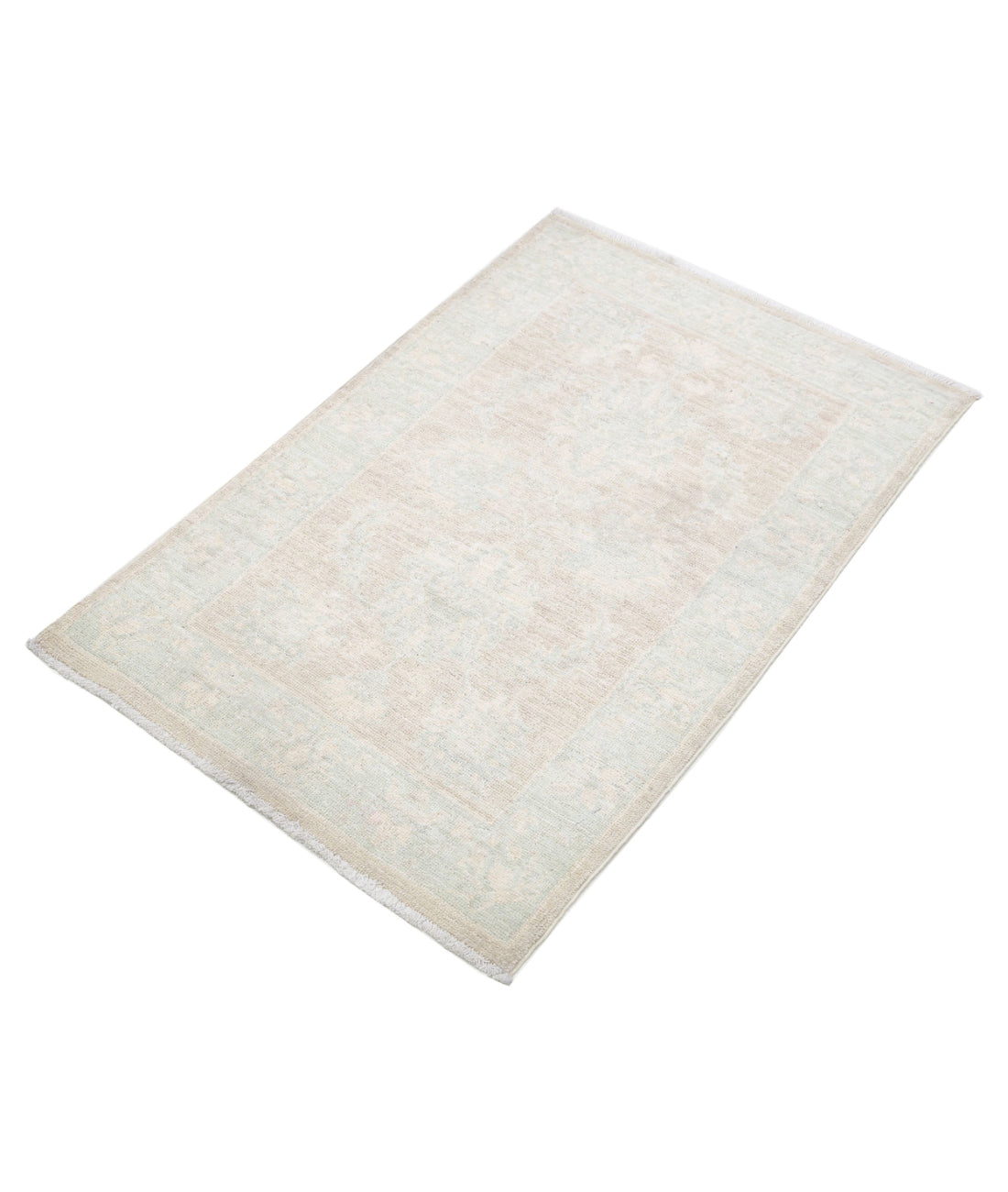 Hand Knotted Serenity Wool Rug - 2'1'' x 3'2'' 2'1'' x 3'2'' (63 X 95) / Brown / Blue