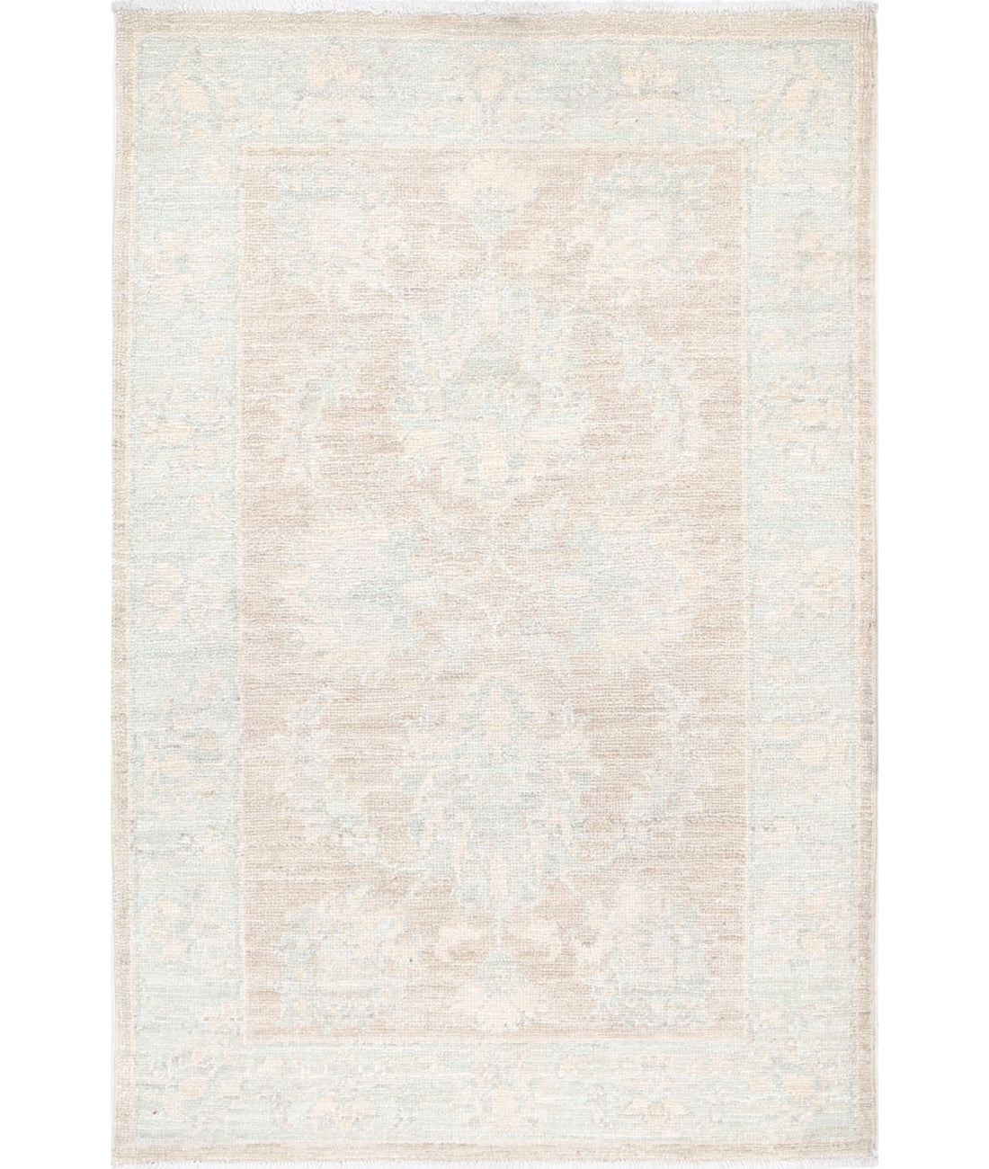 Hand Knotted Serenity Wool Rug - 2&#39;1&#39;&#39; x 3&#39;2&#39;&#39; 2&#39;1&#39;&#39; x 3&#39;2&#39;&#39; (63 X 95) / Brown / Blue