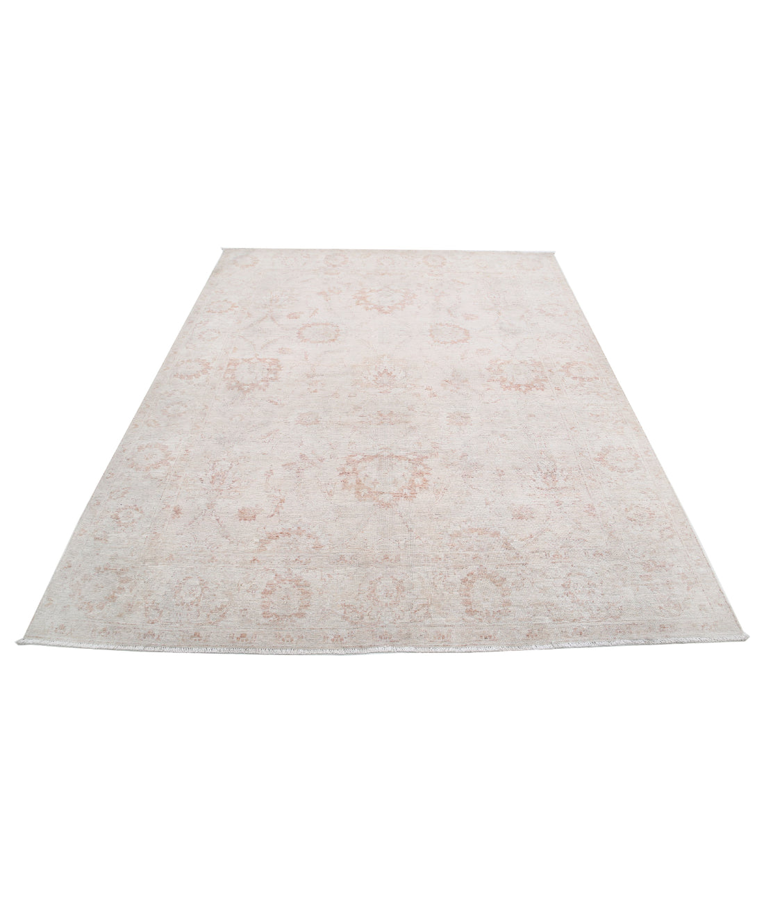 Hand Knotted Serenity Wool Rug - 6'4'' x 7'11'' 6'4'' x 7'11'' (190 X 238) / Ivory / Ivory