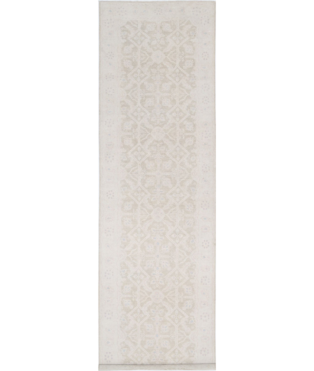 Hand Knotted Serenity Wool Rug - 6'5'' x 25'10'' 6'5'' x 25'10'' (193 X 775) / Ivory / Brown