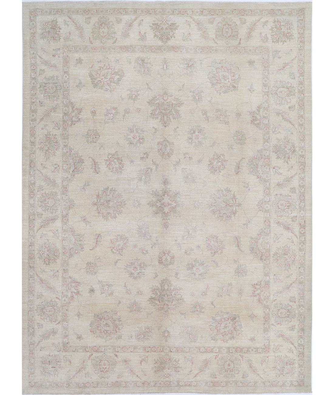 Hand Knotted Serenity Wool Rug - 9'0'' x 12'3'' 9'0'' x 12'3'' (270 X 368) / Ivory / Red