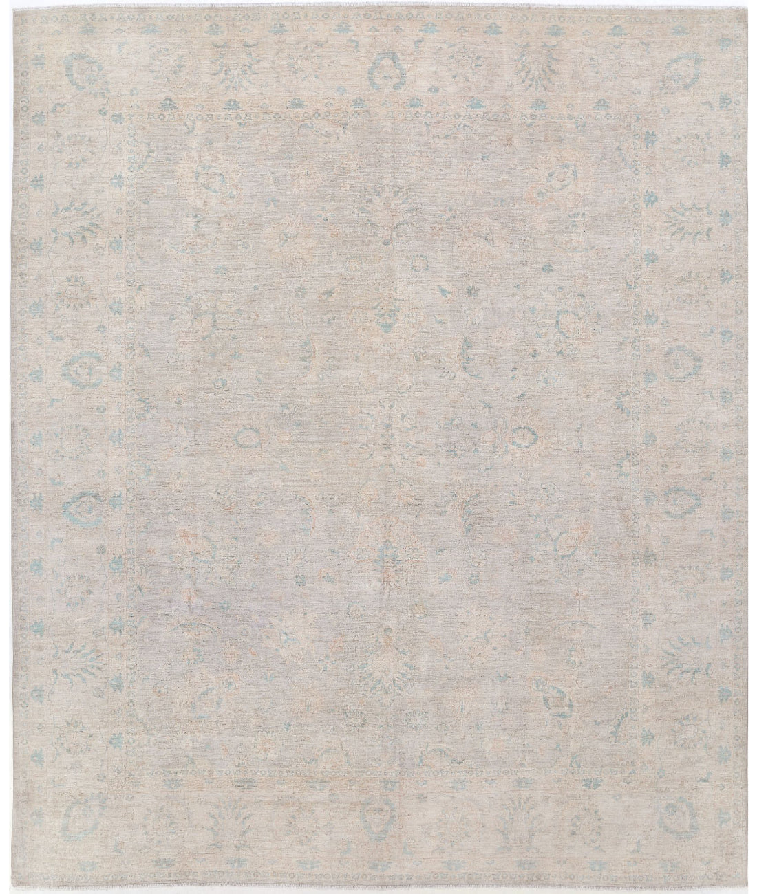 Hand Knotted Serenity Wool Rug - 11'11'' x 14'0'' 11'11'' x 14'0'' (358 X 420) / Silver / Ivory