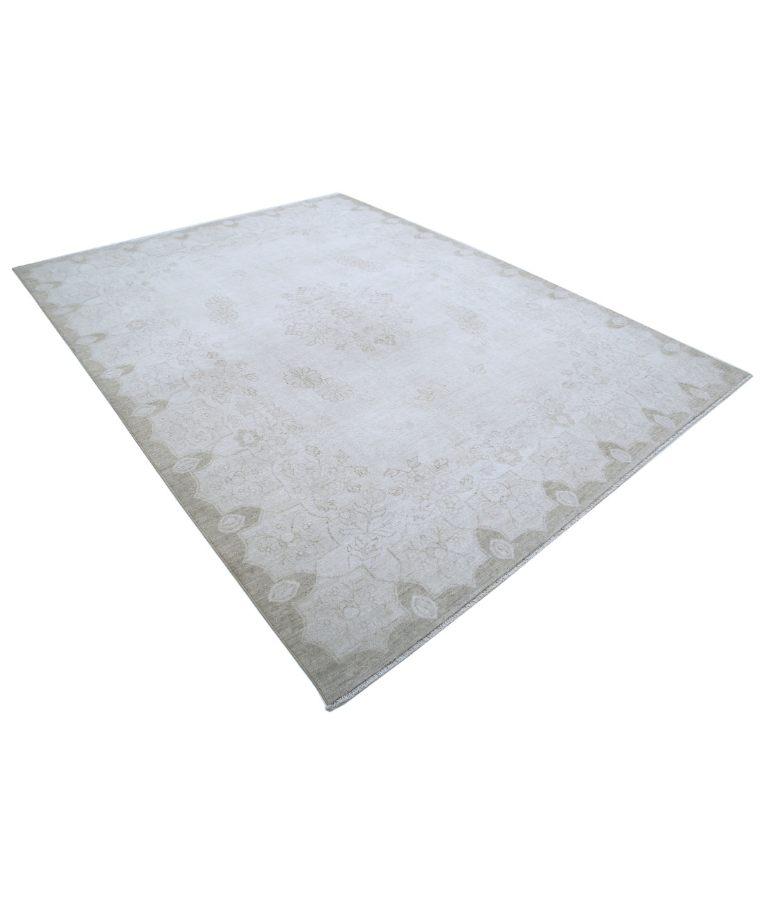 Hand Knotted Serenity Wool Rug - 7'10'' x 10'1'' 7'10'' x 10'1'' (235 X 303) / Ivory / Taupe