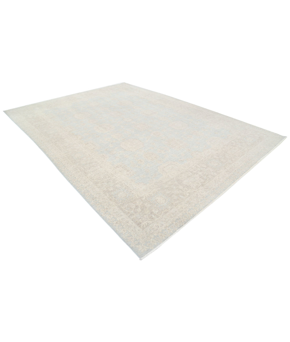 Hand Knotted Serenity Wool Rug - 9'0'' x 12'2'' 9'0'' x 12'2'' (270 X 365) / Blue / Taupe