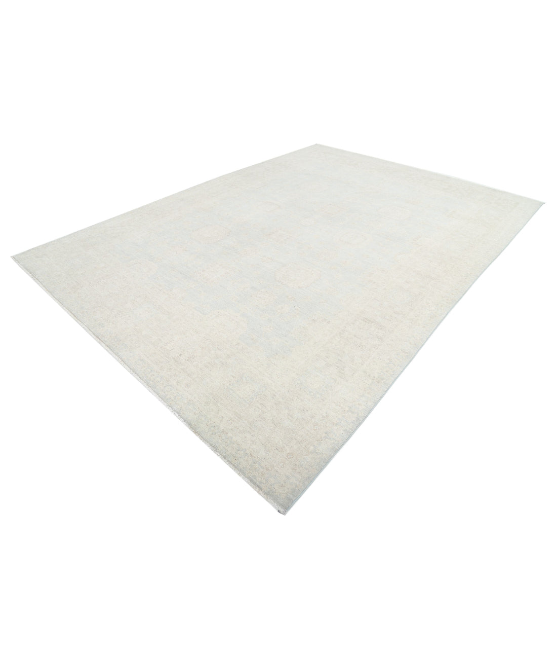 Hand Knotted Serenity Wool Rug - 9'0'' x 12'2'' 9'0'' x 12'2'' (270 X 365) / Blue / Taupe