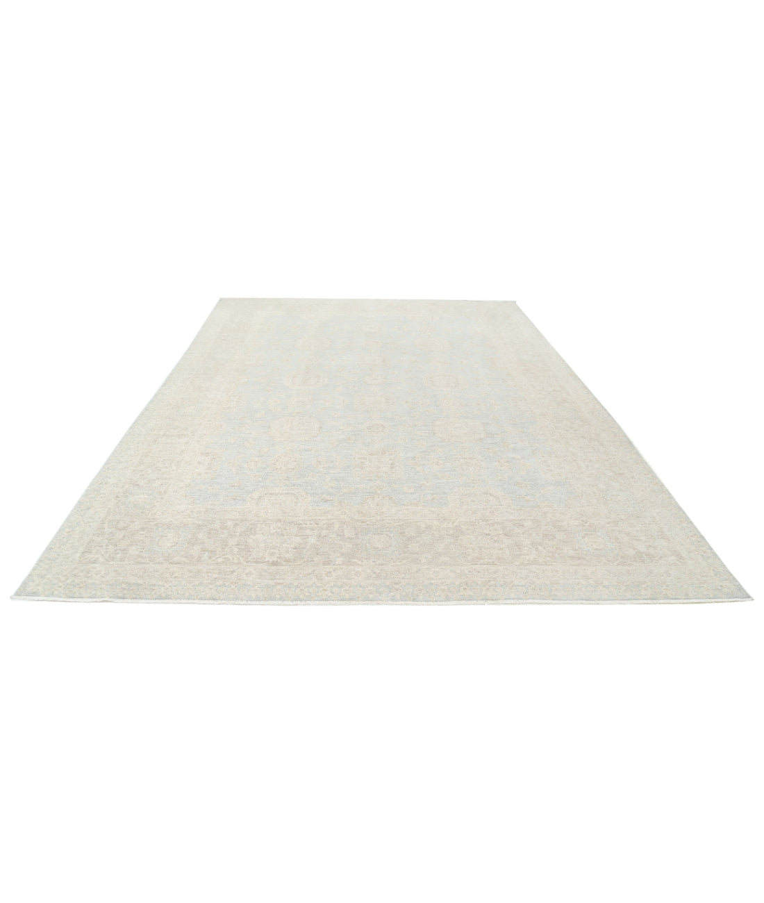 Hand Knotted Serenity Wool Rug - 9'0'' x 12'2'' 9'0'' x 12'2'' (270 X 365) / Blue / Taupe