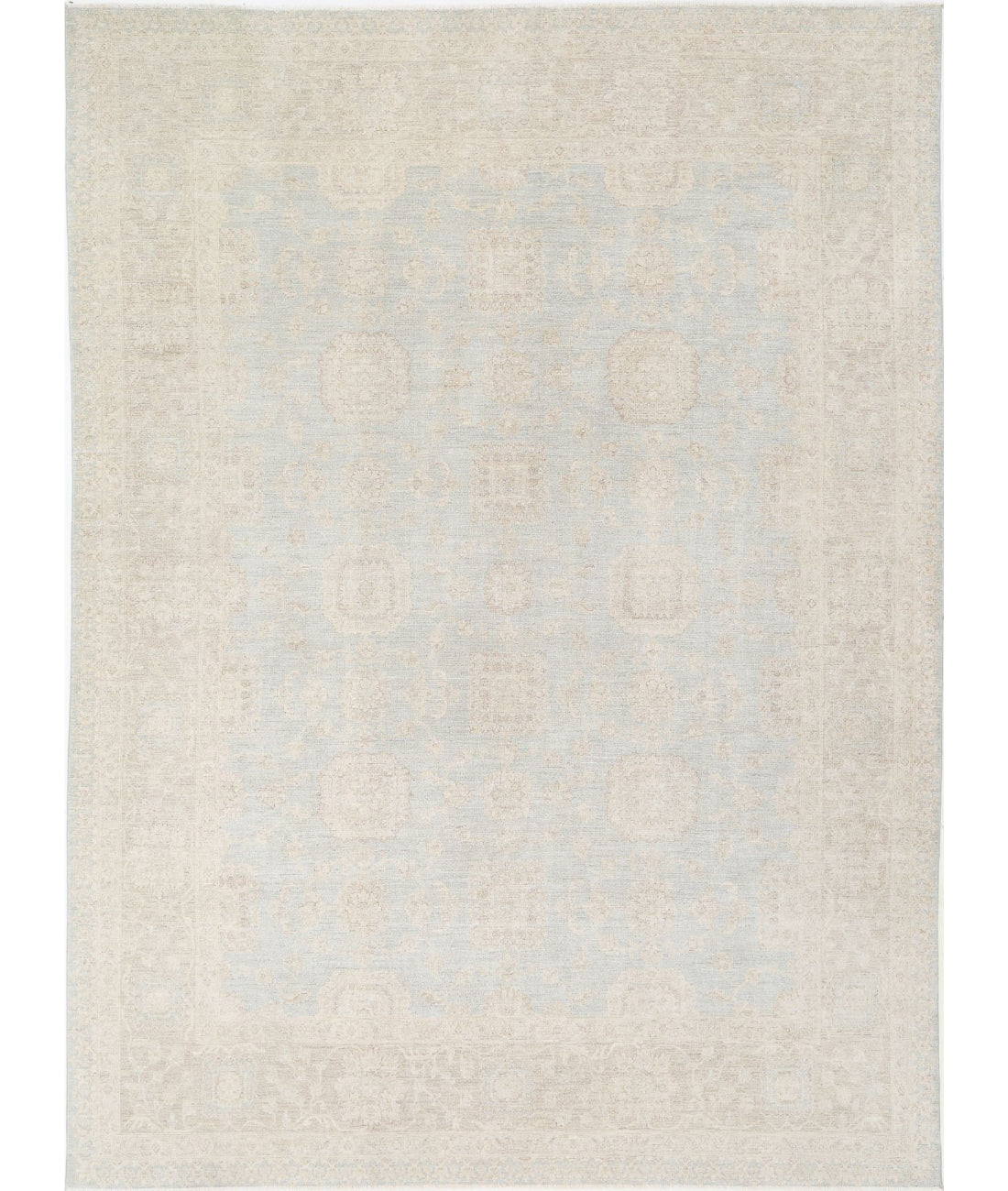 Hand Knotted Serenity Wool Rug - 9&#39;0&#39;&#39; x 12&#39;2&#39;&#39; 9&#39;0&#39;&#39; x 12&#39;2&#39;&#39; (270 X 365) / Blue / Taupe