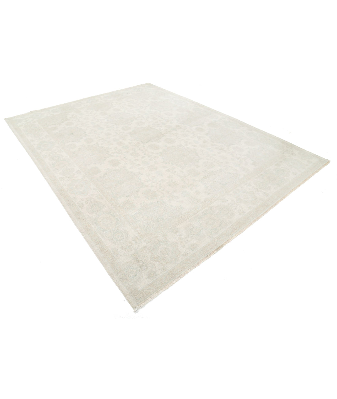 Hand Knotted Serenity Wool Rug - 7'10'' x 10'1'' 7'10'' x 10'1'' (235 X 303) / Ivory / Ivory