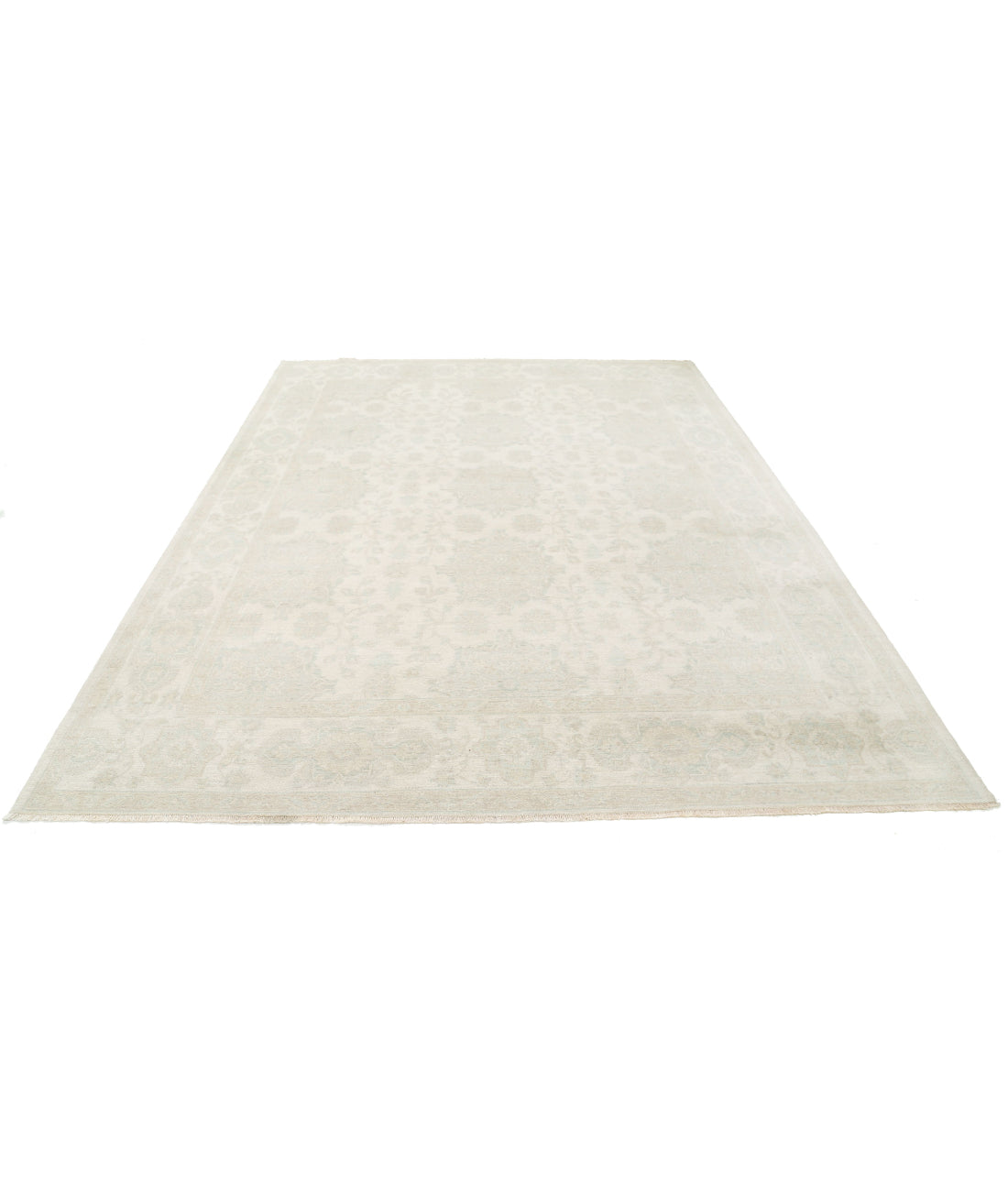 Hand Knotted Serenity Wool Rug - 7'10'' x 10'1'' 7'10'' x 10'1'' (235 X 303) / Ivory / Ivory