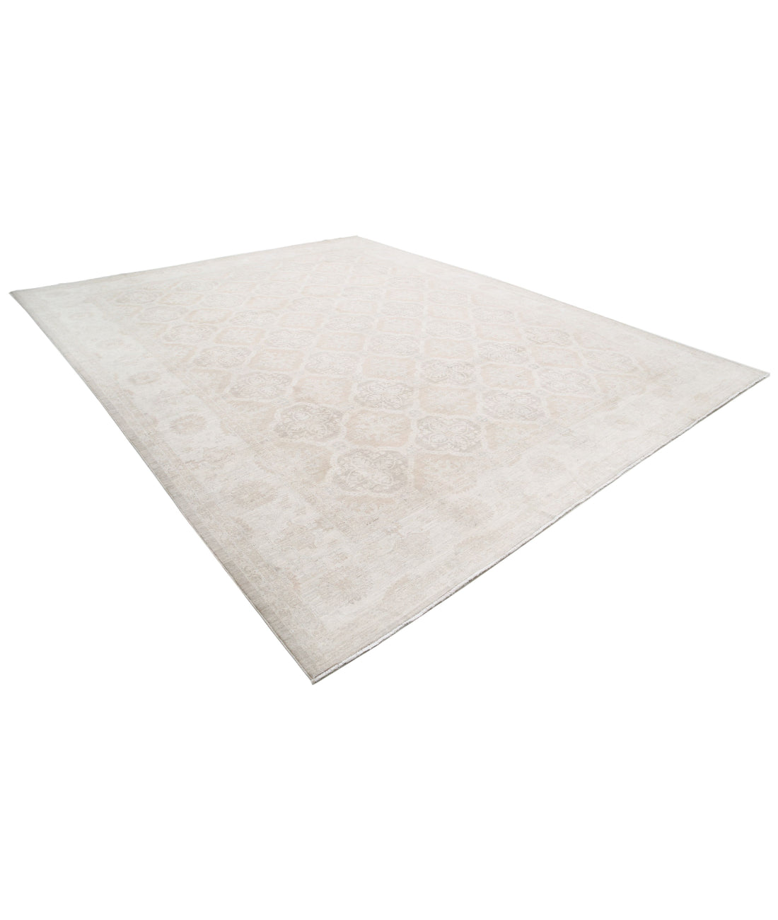 Hand Knotted Serenity Wool Rug - 11'9'' x 14'8'' 11'9'' x 14'8'' (353 X 440) / Taupe / Ivory