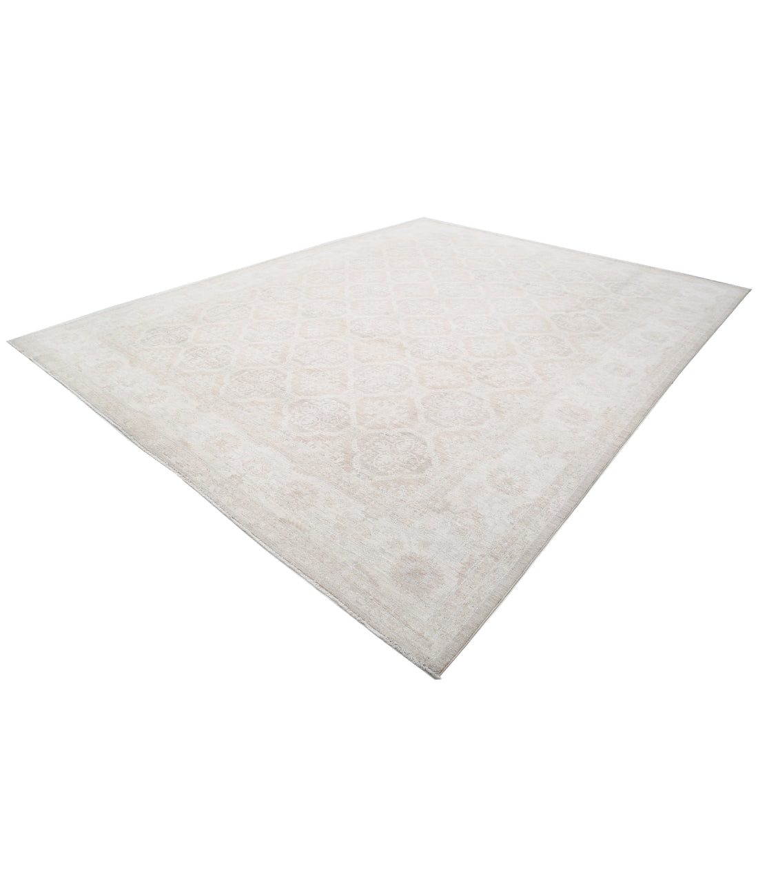 Hand Knotted Serenity Wool Rug - 11'9'' x 14'8'' 11'9'' x 14'8'' (353 X 440) / Taupe / Ivory