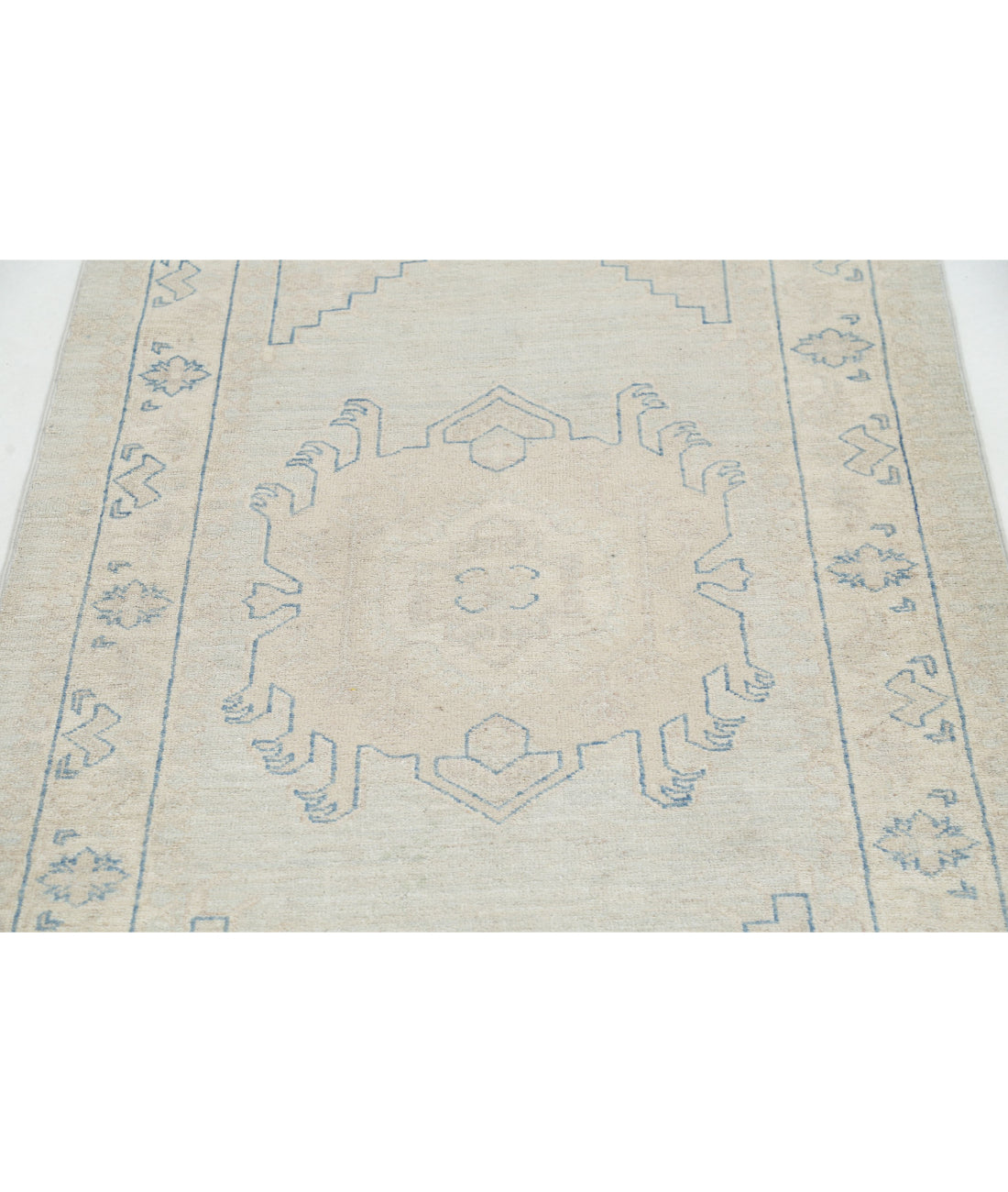 Hand Knotted Serenity Wool Rug - 2'11'' x 4'9'' 2'11'' x 4'9'' (88 X 143) / Blue / Ivory