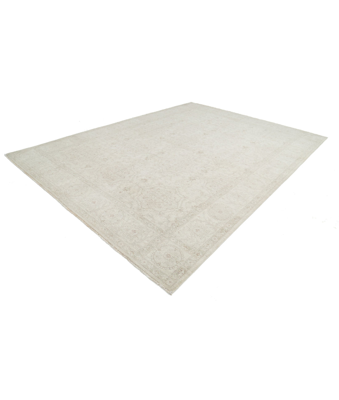 Hand Knotted Serenity Wool Rug - 9'11'' x 13'7'' 9'11'' x 13'7'' (298 X 408) / Ivory / Grey