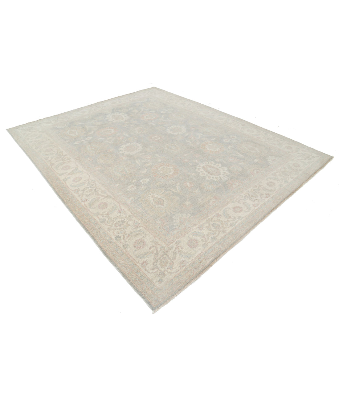 Hand Knotted Serenity Wool Rug - 8'0'' x 9'7'' 8'0'' x 9'7'' (240 X 288) / Grey / Ivory