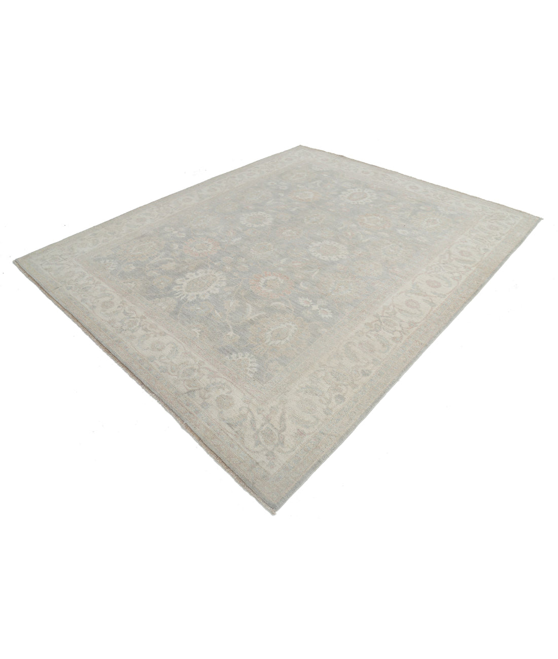 Hand Knotted Serenity Wool Rug - 8'0'' x 9'7'' 8'0'' x 9'7'' (240 X 288) / Grey / Ivory