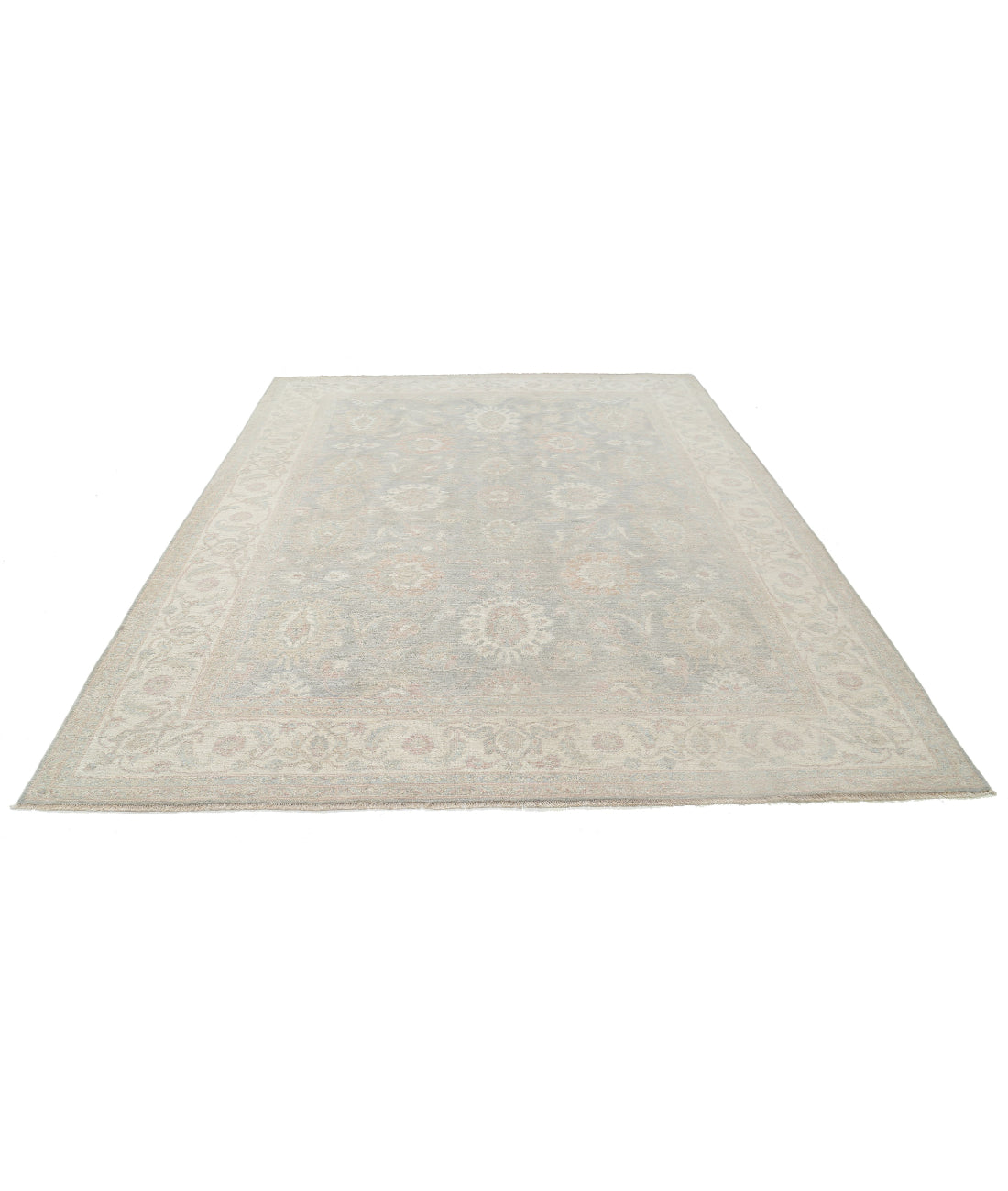 Hand Knotted Serenity Wool Rug - 8'0'' x 9'7'' 8'0'' x 9'7'' (240 X 288) / Grey / Ivory