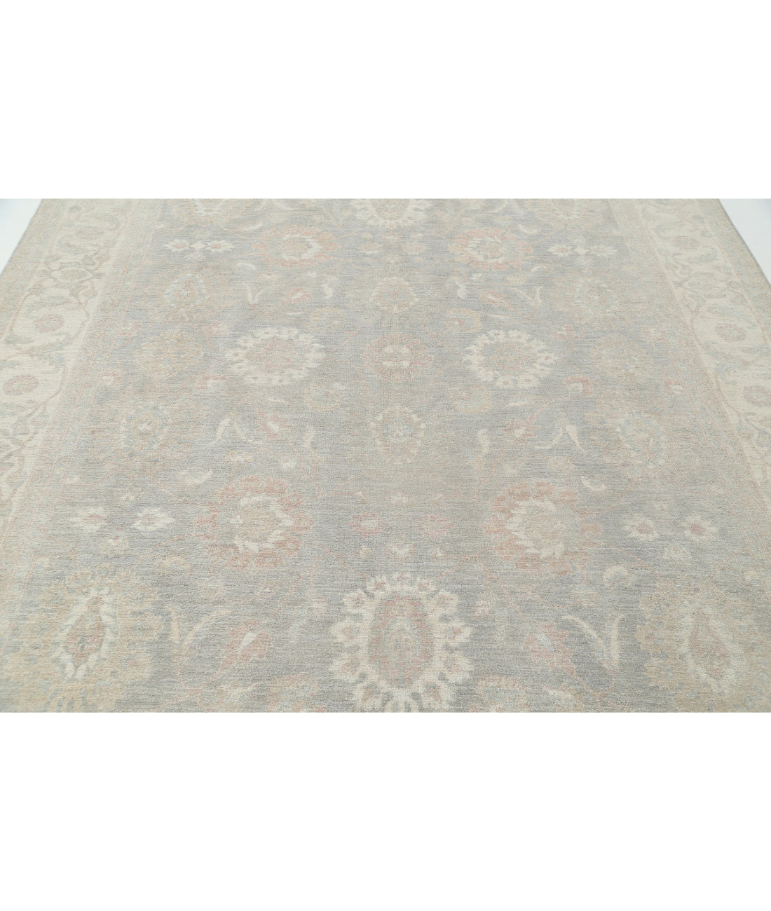 Hand Knotted Serenity Wool Rug - 8'0'' x 9'7'' 8'0'' x 9'7'' (240 X 288) / Grey / Ivory