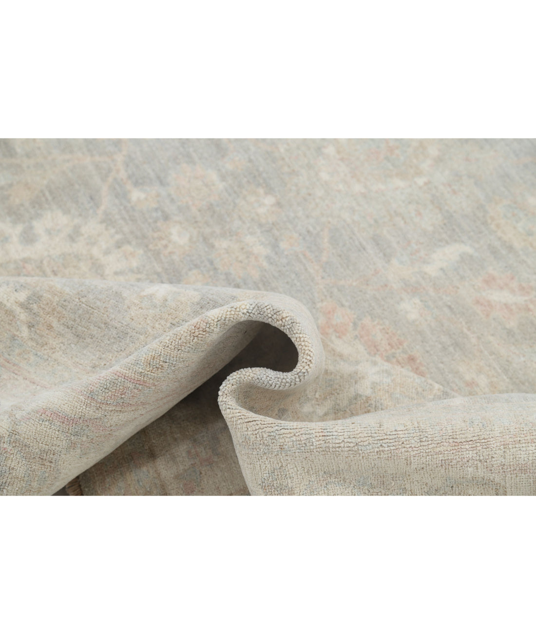 Hand Knotted Serenity Wool Rug - 8'0'' x 9'7'' 8'0'' x 9'7'' (240 X 288) / Grey / Ivory