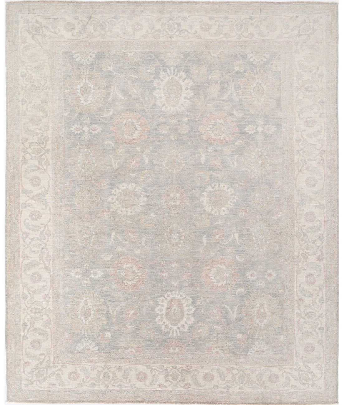 Hand Knotted Serenity Wool Rug - 8&#39;0&#39;&#39; x 9&#39;7&#39;&#39; 8&#39;0&#39;&#39; x 9&#39;7&#39;&#39; (240 X 288) / Grey / Ivory