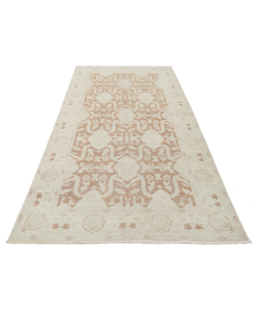 Hand Knotted Serenity Wool Rug - 4'8'' x 9'8'' 4'8'' x 9'8'' (140 X 290) / Tan / Ivory