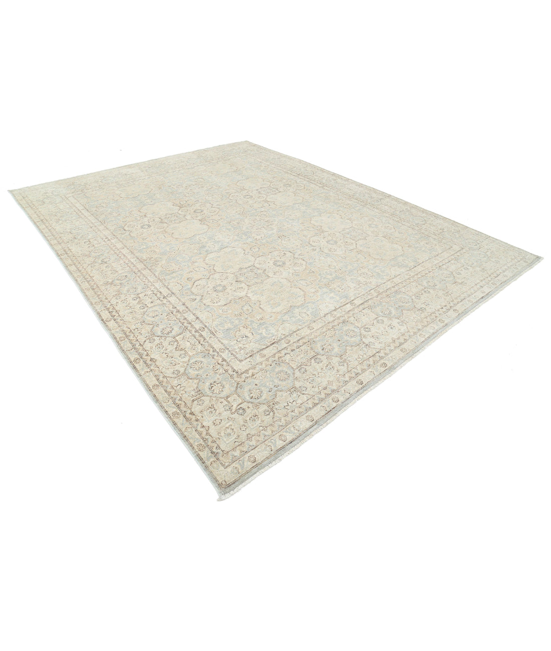 Hand Knotted Serenity Wool Rug - 9'0'' x 11'3'' 9'0'' x 11'3'' (270 X 338) / Blue / Ivory