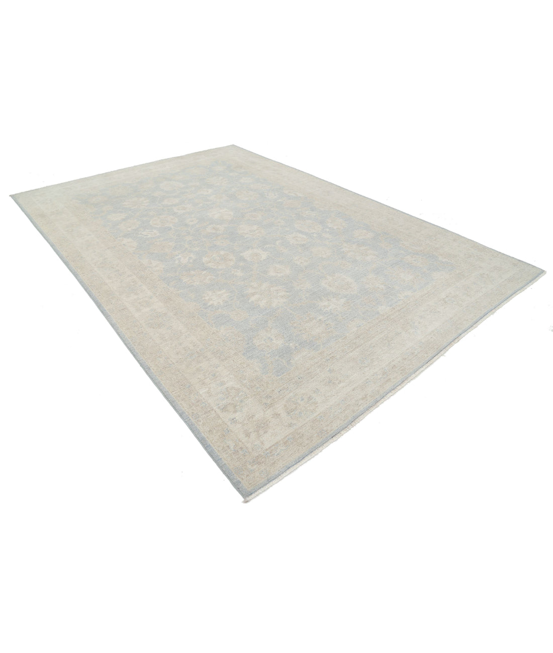 Hand Knotted Serenity Wool Rug - 7'10'' x 11'3'' 7'10'' x 11'3'' (235 X 338) / Blue / Ivory