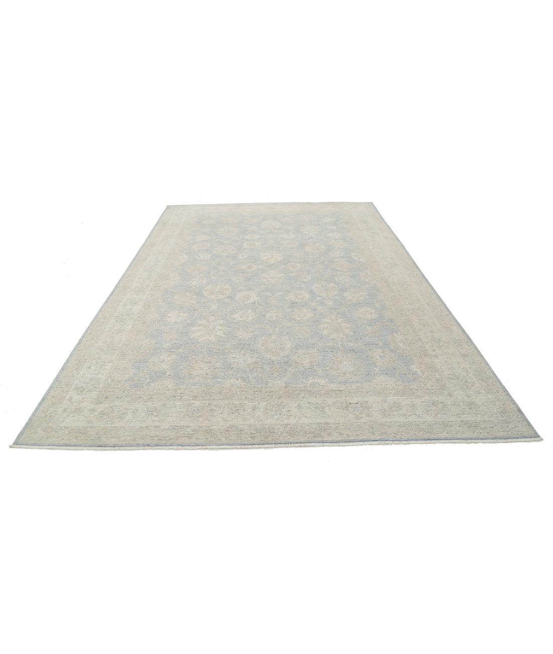 Hand Knotted Serenity Wool Rug - 7'10'' x 11'3'' 7'10'' x 11'3'' (235 X 338) / Blue / Ivory