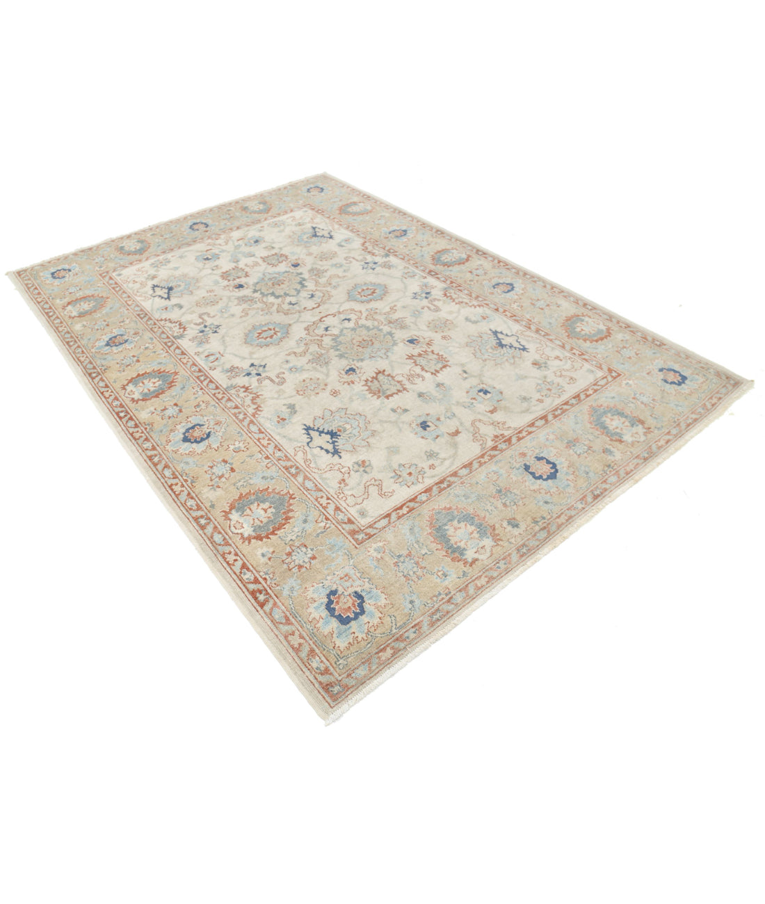 Hand Knotted Serenity Wool Rug - 6'1'' x 8'8'' 6'1'' x 8'8'' (183 X 260) / Ivory / Beige