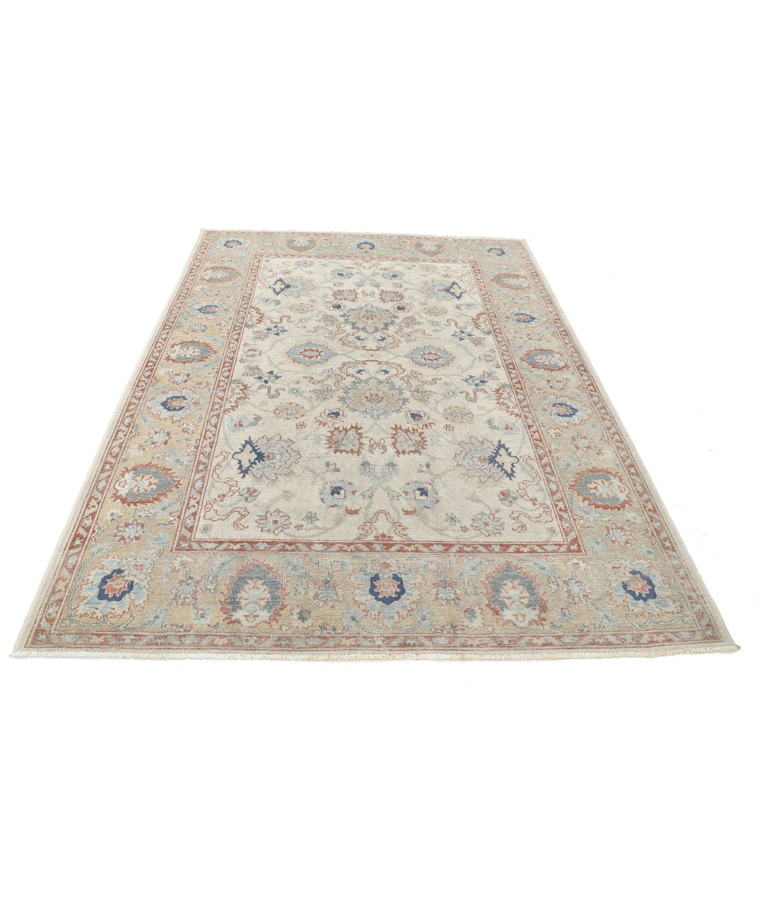 Hand Knotted Serenity Wool Rug - 6'1'' x 8'8'' 6'1'' x 8'8'' (183 X 260) / Ivory / Beige