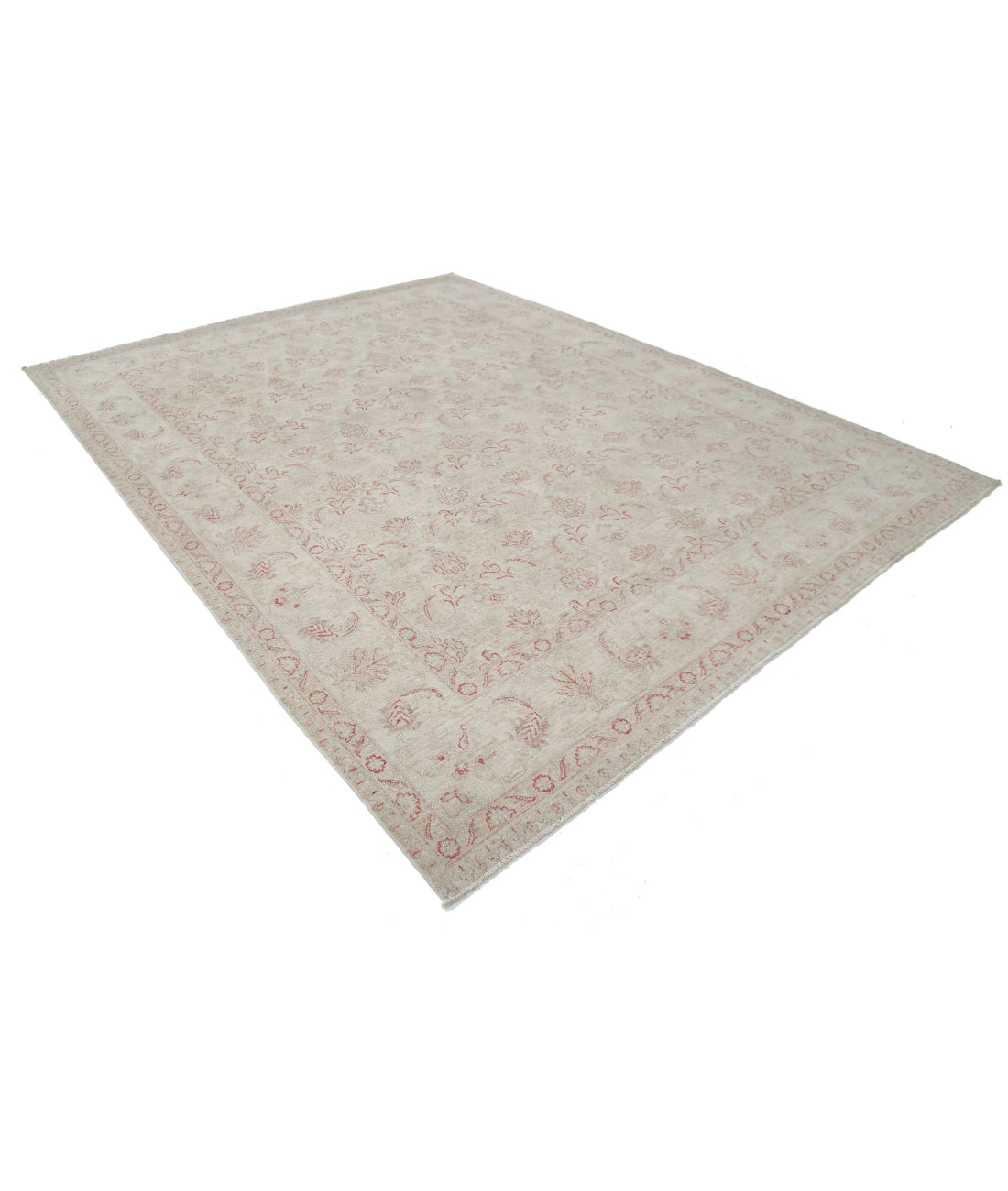 Hand Knotted Serenity Wool Rug - 8'10'' x 11'5'' 8'10'' x 11'5'' (265 X 343) / Ivory / Red