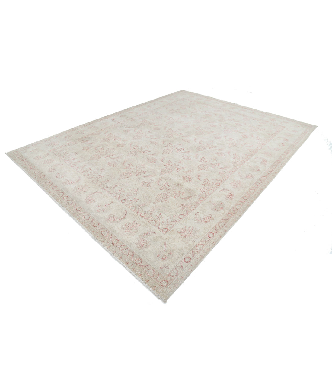 Hand Knotted Serenity Wool Rug - 8'10'' x 11'5'' 8'10'' x 11'5'' (265 X 343) / Ivory / Red