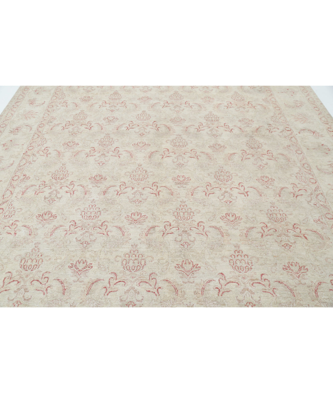 Hand Knotted Serenity Wool Rug - 8'10'' x 11'5'' 8'10'' x 11'5'' (265 X 343) / Ivory / Red