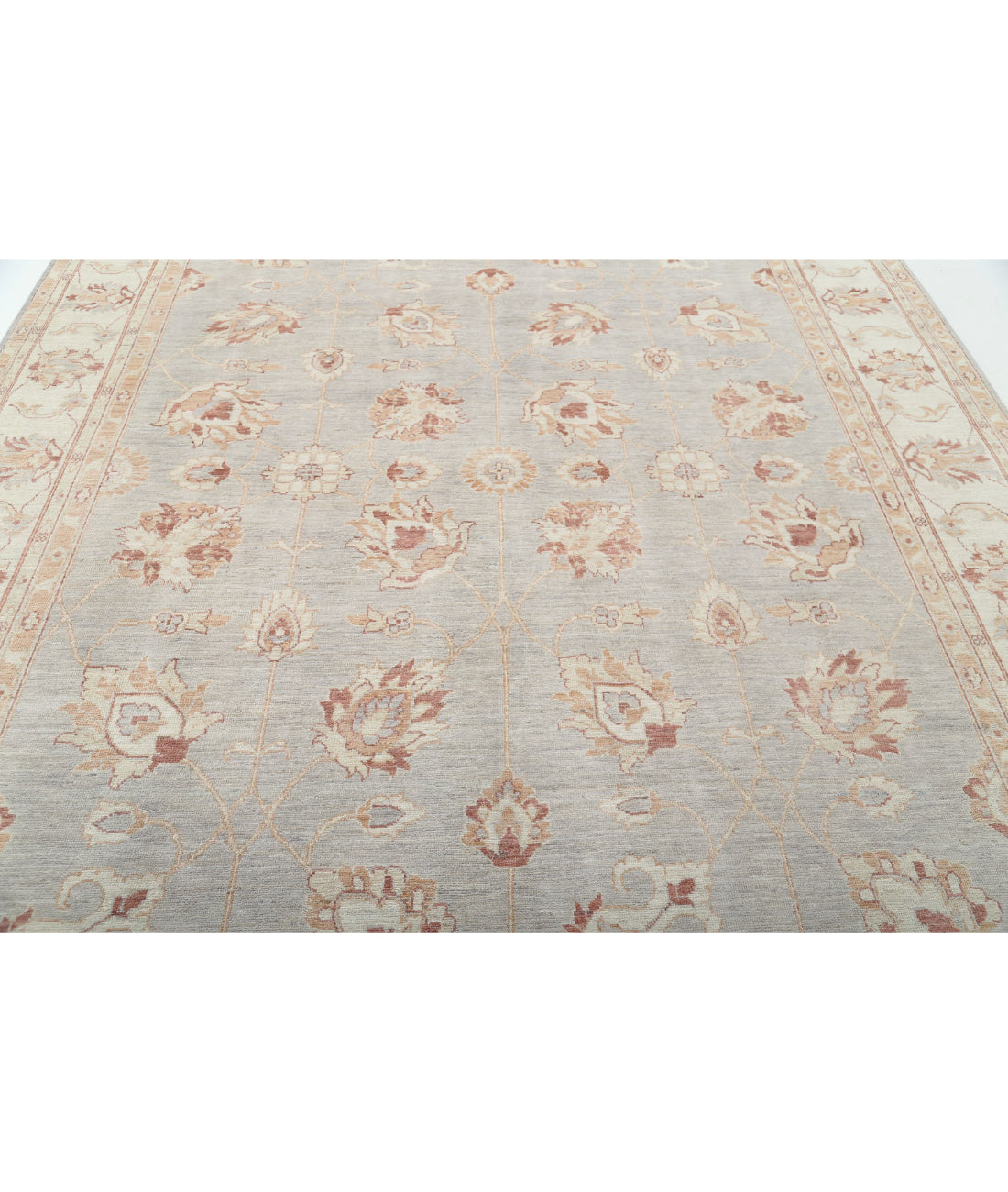 Hand Knotted Serenity Wool Rug - 8'9'' x 11'6'' 8'9'' x 11'6'' (263 X 345) / Grey / Ivory